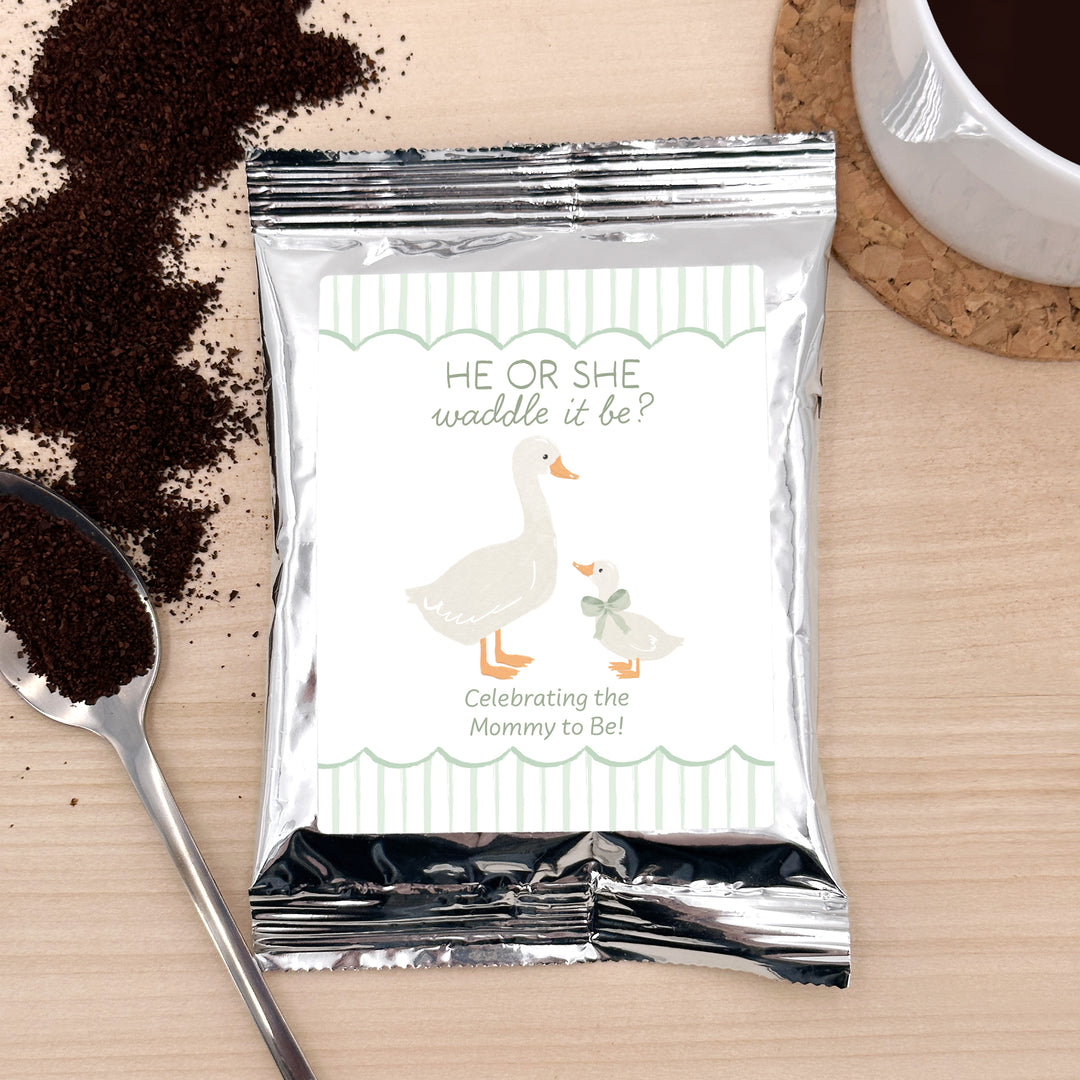 A Silly Goose is Almost Loose, Baby Shower Coffee Favors
