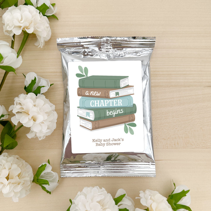 A New Chapter Begins Baby Shower Coffee Favor, Book Themed Baby Shower, Personalized Favors