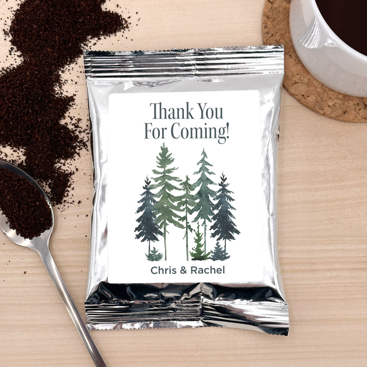 Watercolor Pine Trees Coffee