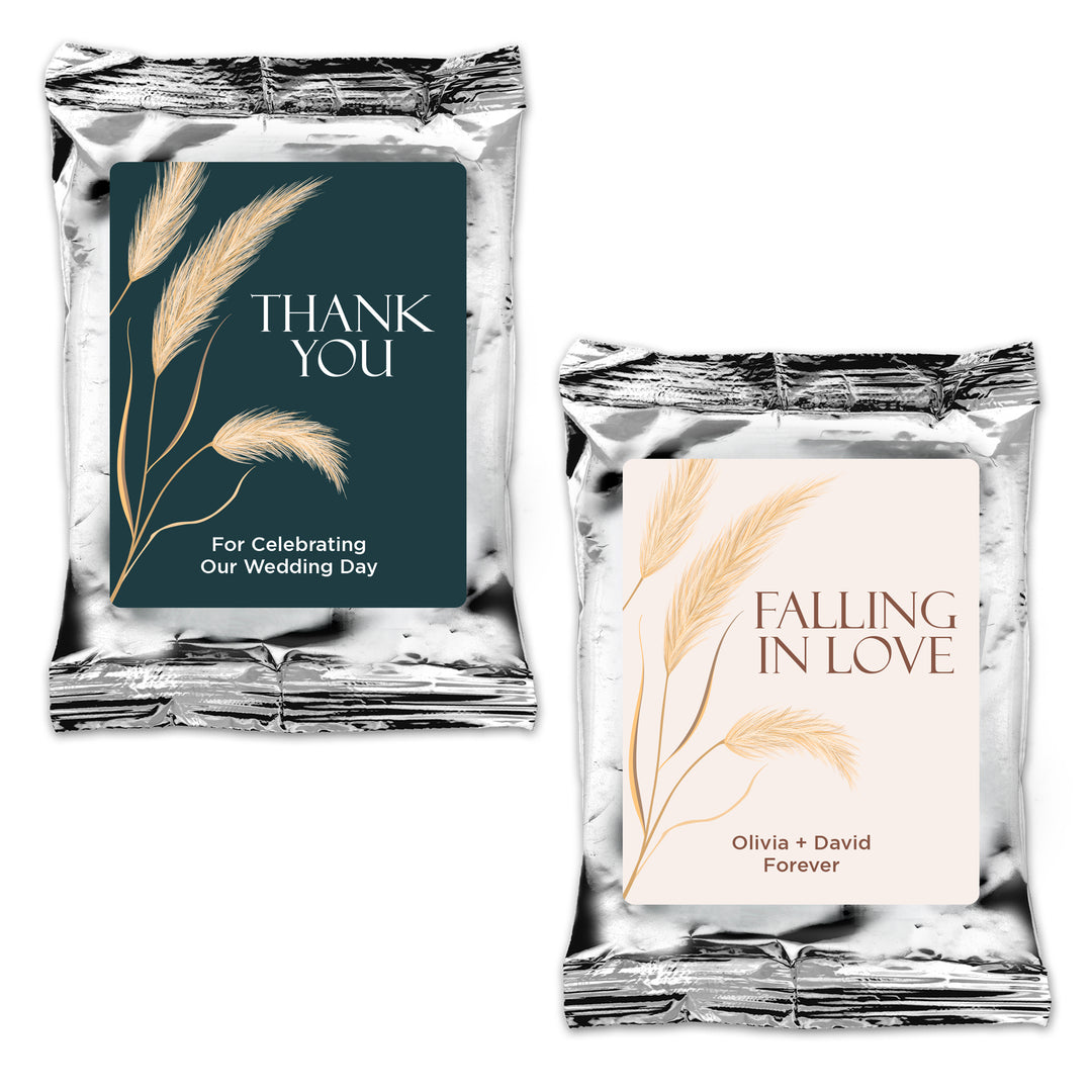 Custom Coffee Wedding Favors, Harvest Grass Coffee