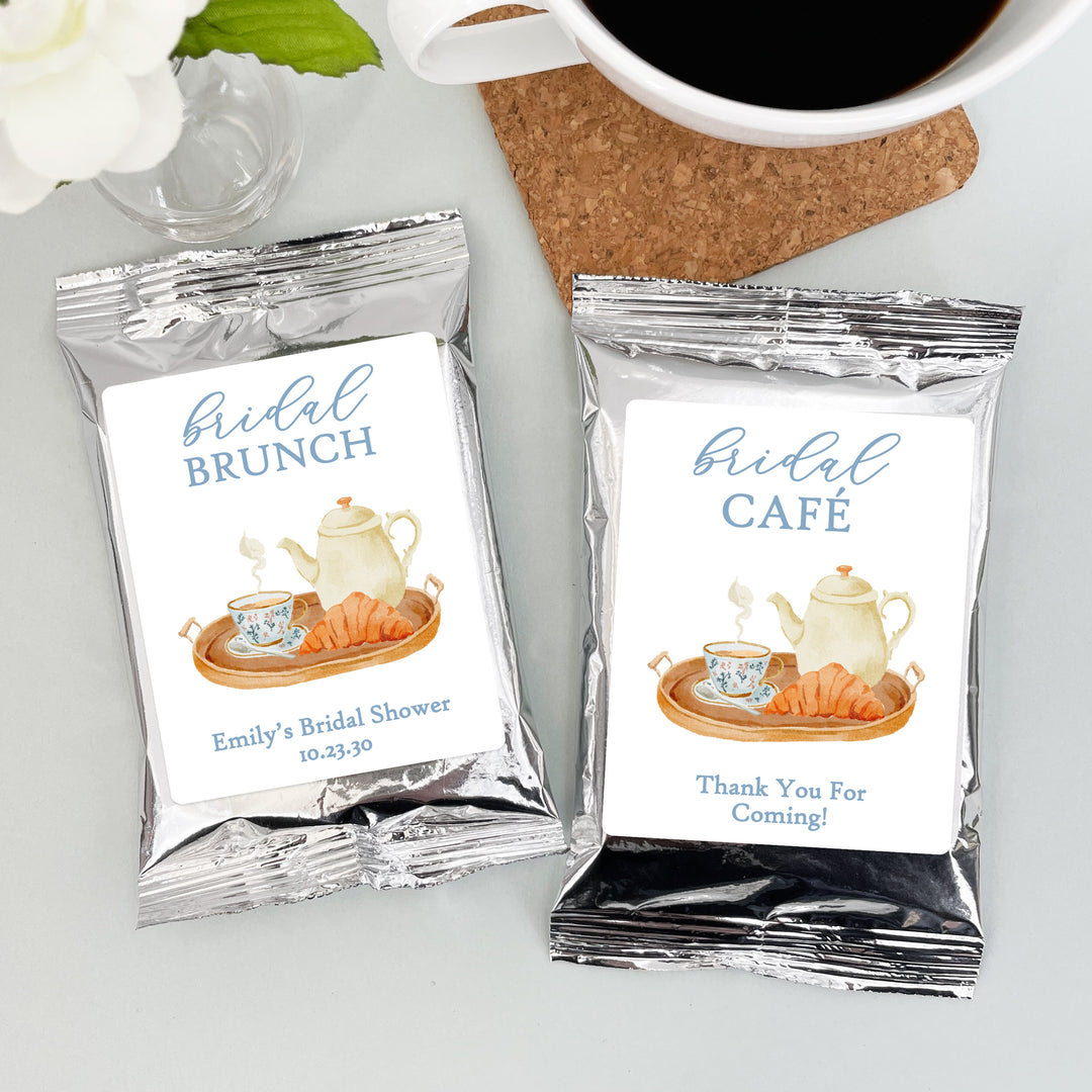 Personalized Coffee Favors, Bridal Shower Gift, Love is Brewing, Bridal Shower Cafe