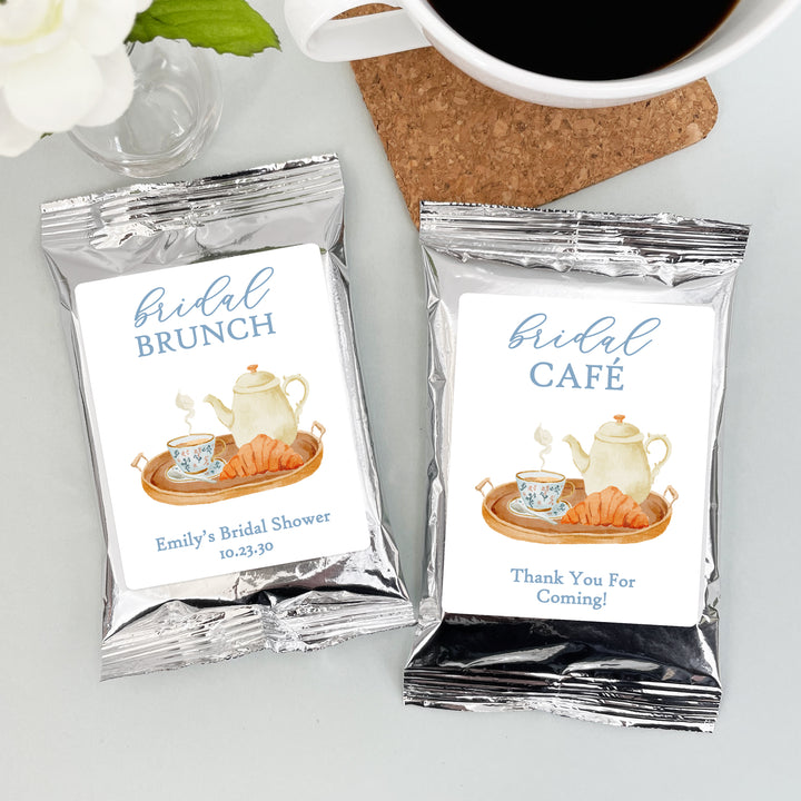 Personalized Coffee Favors, Bridal Shower Gift, Love is Brewing, Bridal Shower Cafe