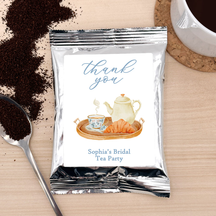 Personalized Coffee Favors, Bridal Shower Gift, Love is Brewing, Bridal Shower Cafe