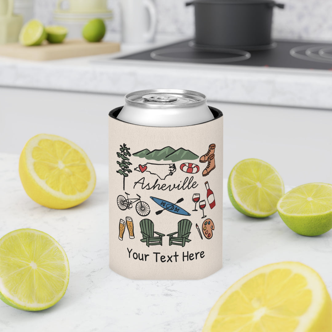 Asheville Can Cooler — Personalized Bachelorette Party Can Cooler