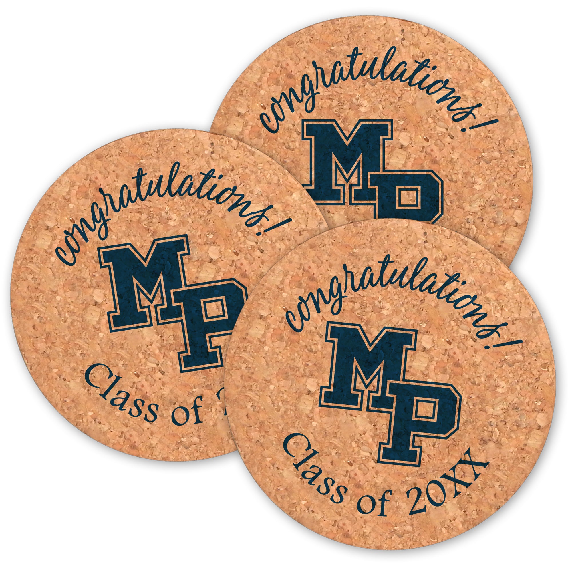 MP Graduation Cork Coasters (Set of 6) – Best Day Ever Spot