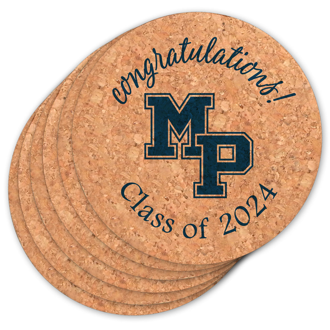 MP Graduation Cork Coasters (Set of 6)