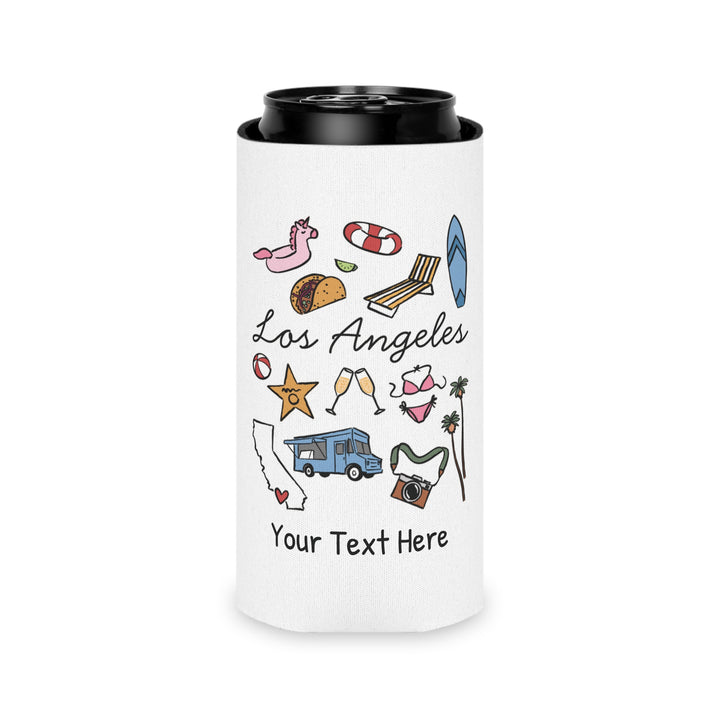 Los Angeles Can Cooler — Personalized Bachelorette Party Can Cooler