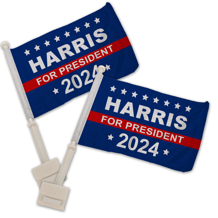 Political Car Flag, Presidential Election 2024, Harris 2024