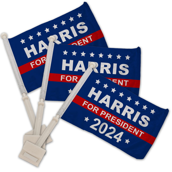 Political Car Flag, Presidential Election 2024, Harris 2024