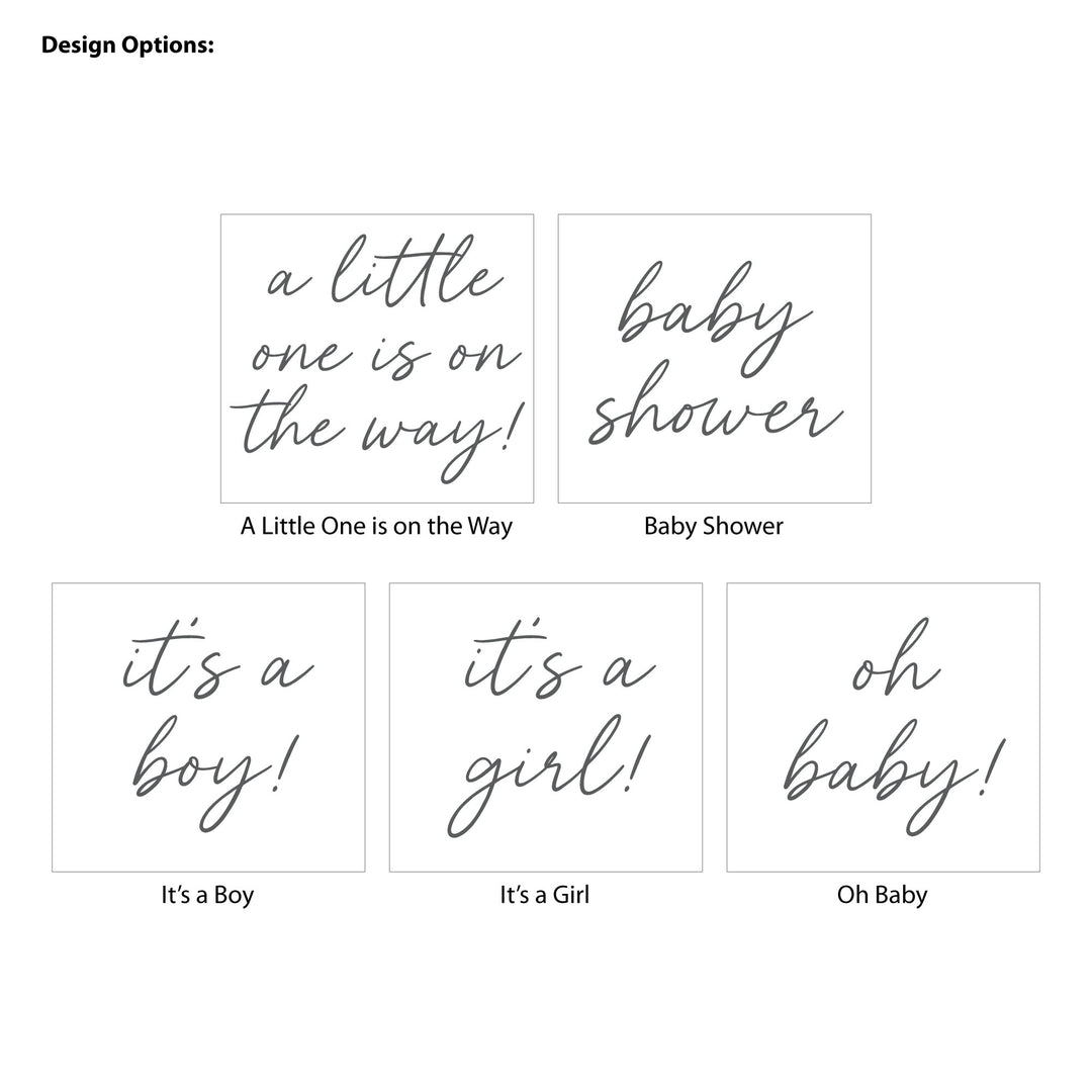 Baby Shower Favors, Baby Shower Tea, Hand Drawn Ribbon Bow