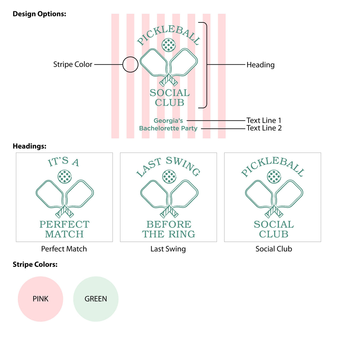 A Perfect Match, Pickleball Stripe 2oz Mini Lavender Candles