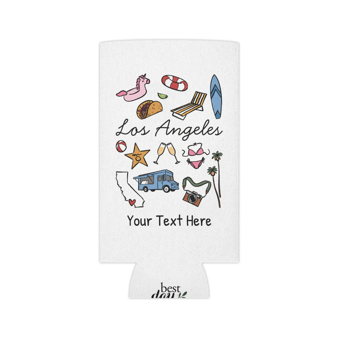 Los Angeles Can Cooler — Personalized Bachelorette Party Can Cooler