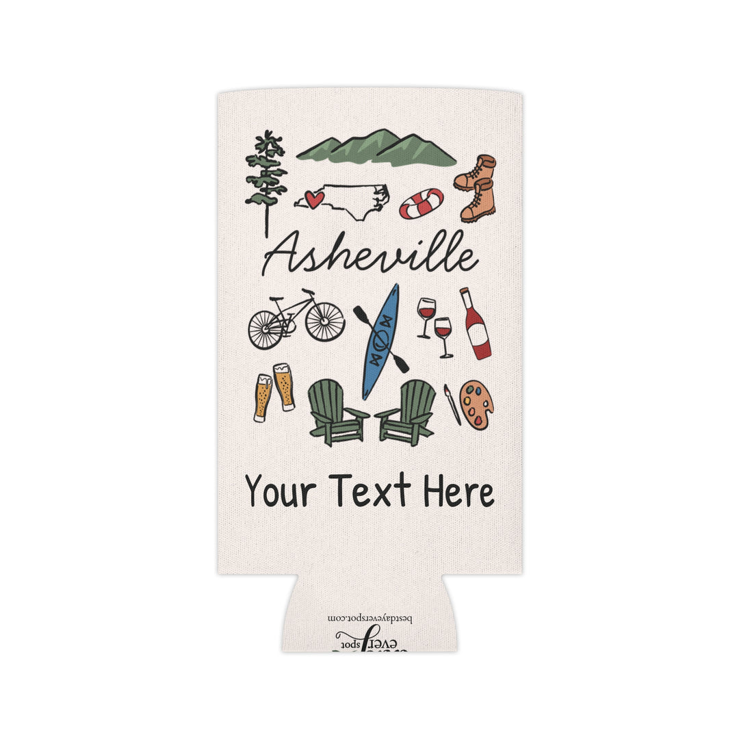 Asheville Can Cooler — Personalized Bachelorette Party Can Cooler