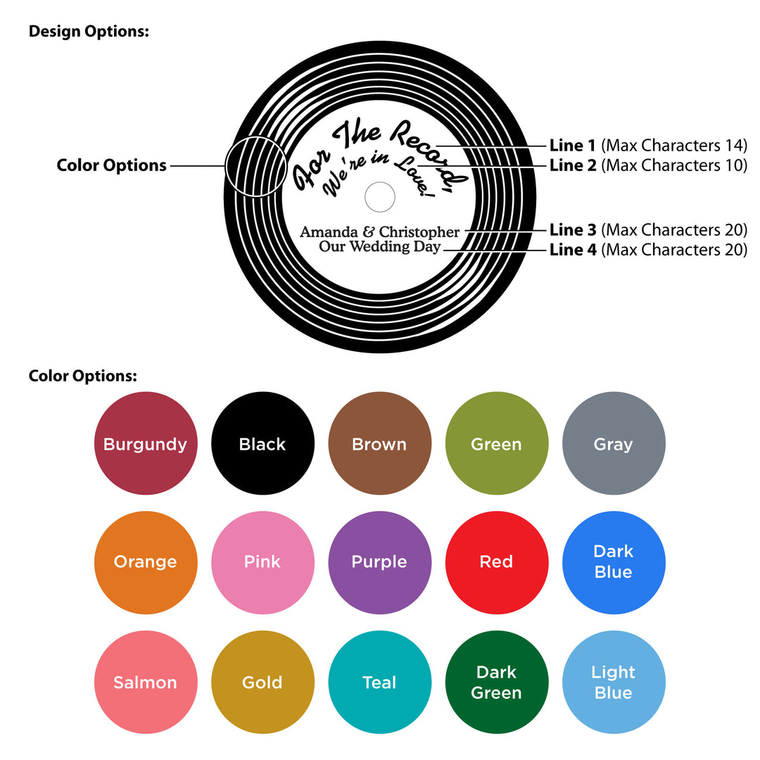 Personalized Vinyl Record Cork Coaster