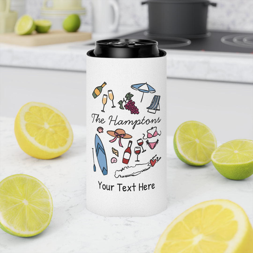 Hamptons Can Cooler — Personalized Bachelorette Party Can Cooler