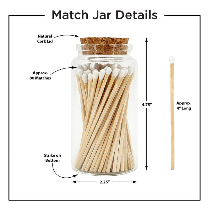Apothecary Jar Safety Matches, Custom Decorative Matches, Home Décor Gifts, Old Fashioned Match Jar