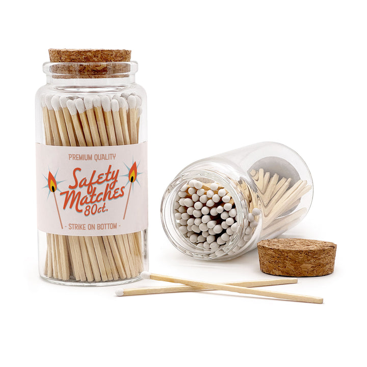 Apothecary Jar Safety Matches, Custom Decorative Matches, Home Décor Gifts, Retro Mid-Century Modern Match Jar