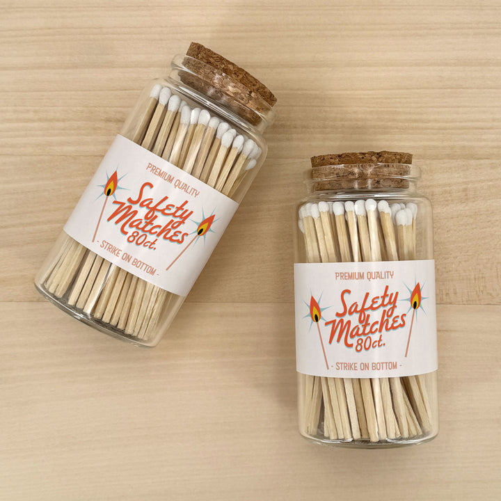 Apothecary Jar Safety Matches, Custom Decorative Matches, Home Décor Gifts, Retro Mid-Century Modern Match Jar