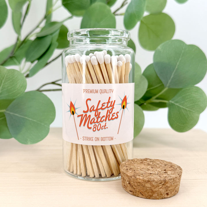 Apothecary Jar Safety Matches, Custom Decorative Matches, Home Décor Gifts, Retro Mid-Century Modern Match Jar
