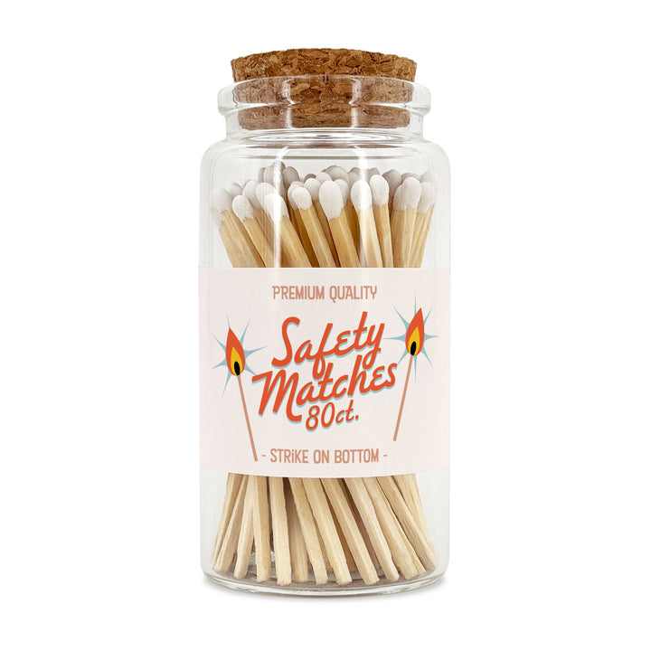 Apothecary Jar Safety Matches, Custom Decorative Matches, Home Décor Gifts, Retro Mid-Century Modern Match Jar