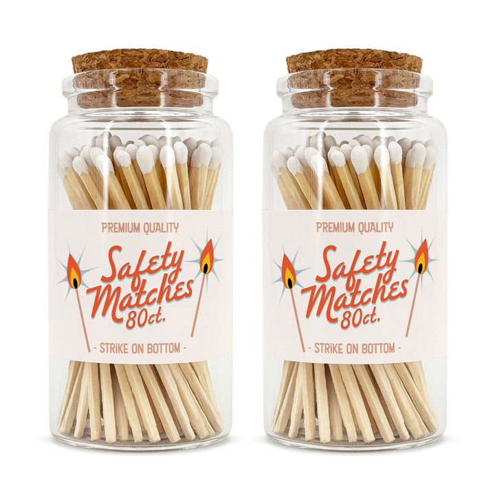 Apothecary Jar Safety Matches, Custom Decorative Matches, Home Décor Gifts, Retro Mid-Century Modern Match Jar