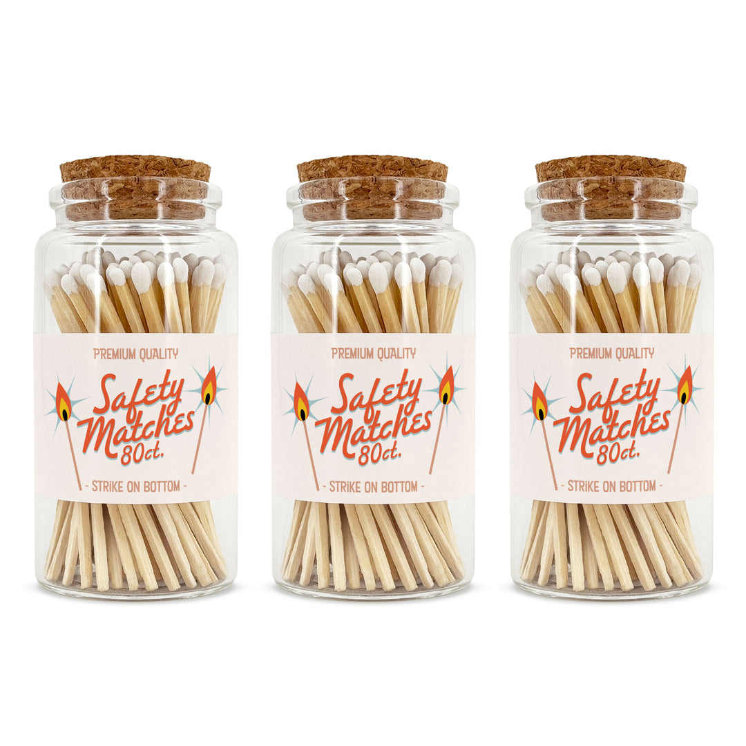 Apothecary Jar Safety Matches, Custom Decorative Matches, Home Décor Gifts, Retro Mid-Century Modern Match Jar