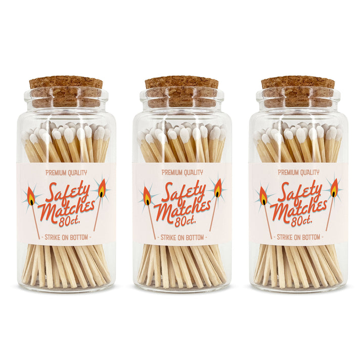 Apothecary Jar Safety Matches, Custom Decorative Matches, Home Décor Gifts, Retro Mid-Century Modern Match Jar