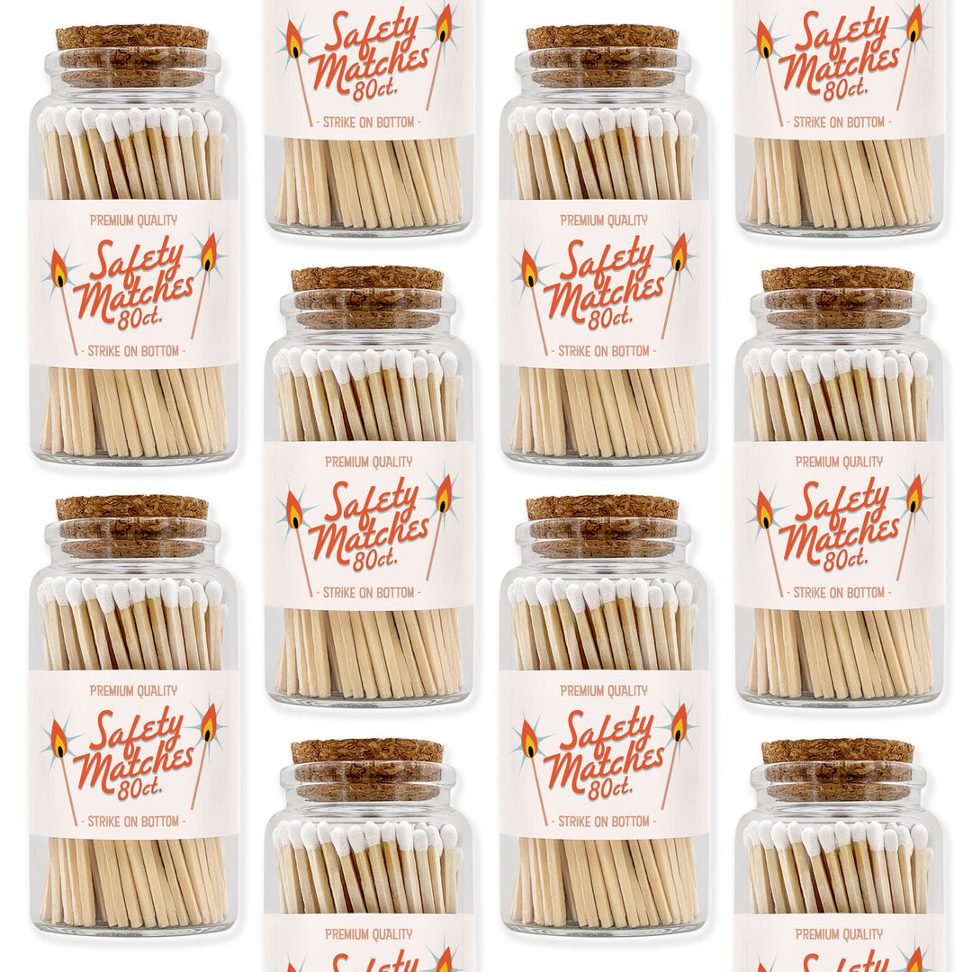 Apothecary Jar Safety Matches, Custom Decorative Matches, Home Décor Gifts, Retro Mid-Century Modern Match Jar