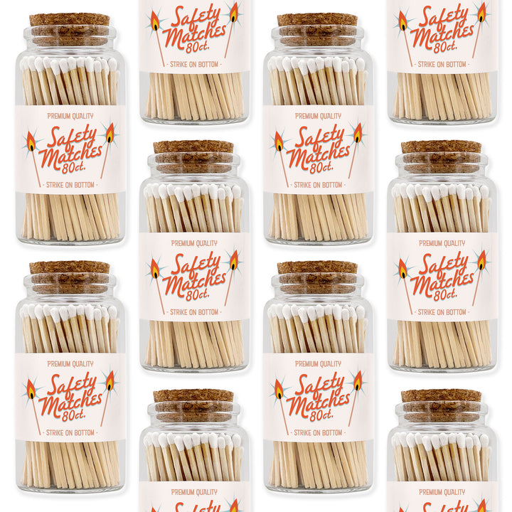 Apothecary Jar Safety Matches, Custom Decorative Matches, Home Décor Gifts, Retro Mid-Century Modern Match Jar