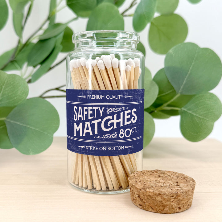 Apothecary Jar Safety Matches, Custom Decorative Matches, Home Décor Gifts, Old Fashioned Match Jar
