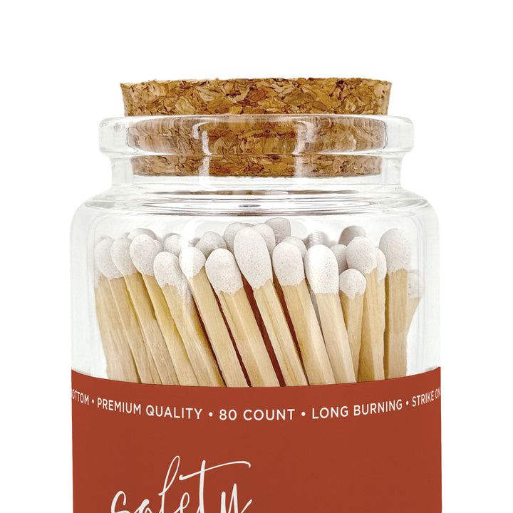 Apothecary Jar Safety Matches, Custom Decorative Matches, Home Décor Gifts, Script and Serif Match Jar