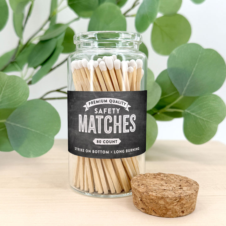 Apothecary Jar Safety Matches, Custom Decorative Matches, Home Décor Gifts, Chalkboard Match Jar