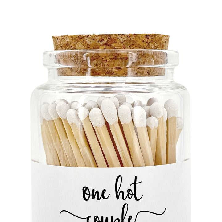 Apothecary Jar Safety Matches, Custom Decorative Matches, Wedding Favor, Bridesmaid Proposal, Gold Heart