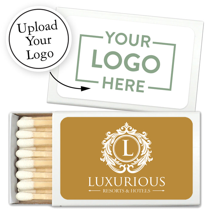 Custom Matchbooks, Custom Matches, Personalized Matches, Promotional Matches, Custom Matchboxes, Custom Party Favors -50 white boxes in a set