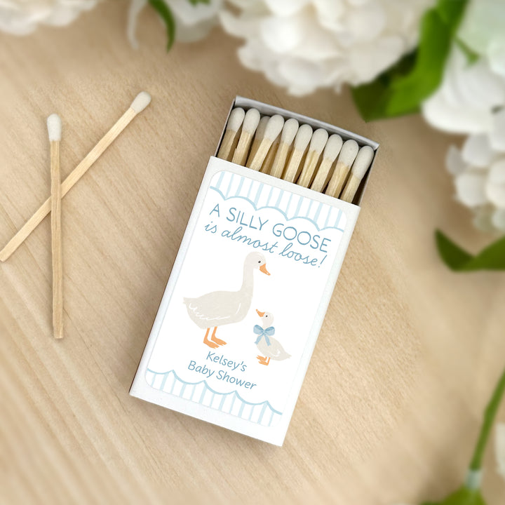 A Silly Goose is Almost Loose, Baby Shower Favor Matches (Set of 50)