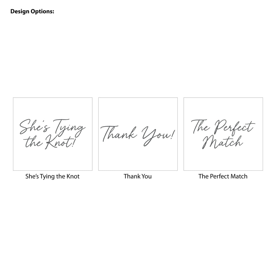 Wedding Favor Matches, Hand Drawn Ribbon, Tying the Knot