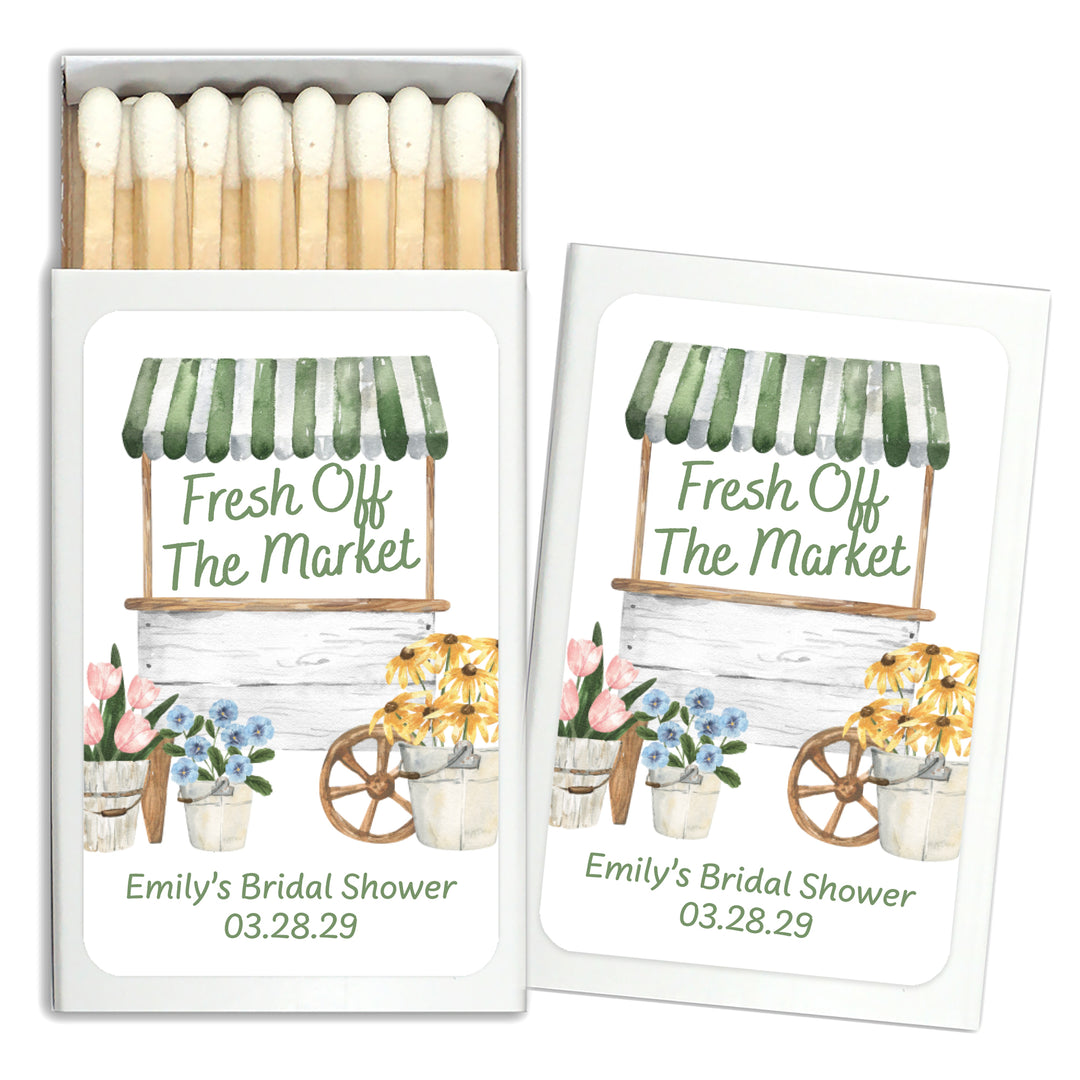 Fresh Off the Market, Bridal Shower Favor Matches (Set of 50)
