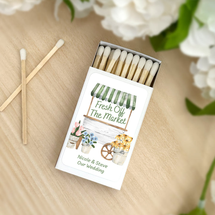 Fresh Off the Market, Bridal Shower Favor Matches (Set of 50)