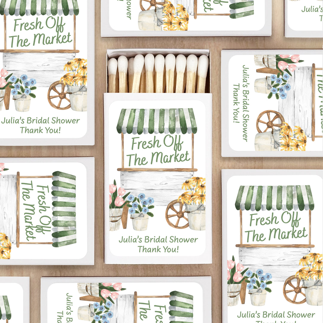 Fresh Off the Market, Bridal Shower Favor Matches (Set of 50)