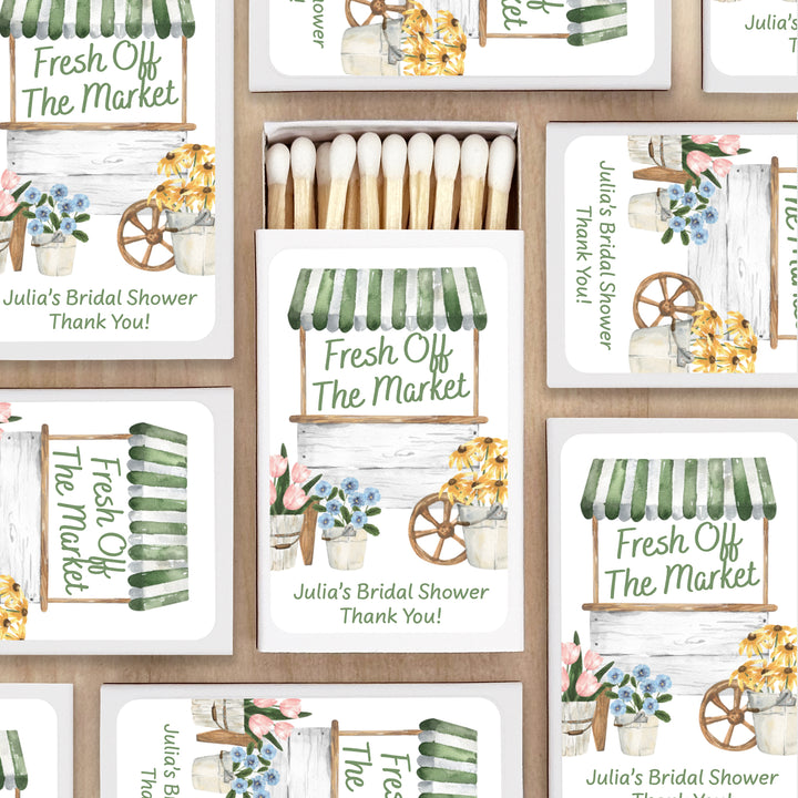Fresh Off the Market, Bridal Shower Favor Matches (Set of 50)