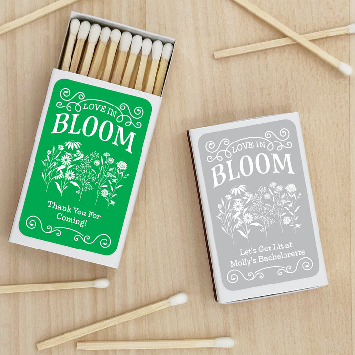 Love in Bloom Wildflowers, Wedding Favor Matches (Set of 50)