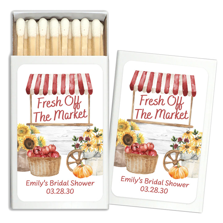Fall Fresh Off the Market, Bridal Shower Favor Matches (Set of 50)