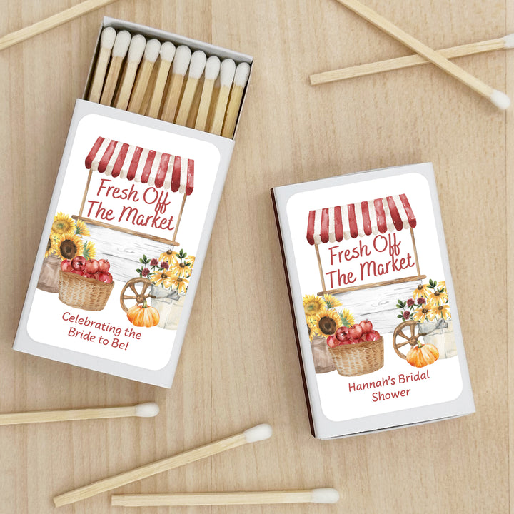 Fall Fresh Off the Market, Bridal Shower Favor Matches (Set of 50)