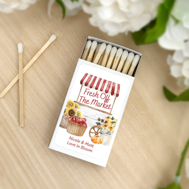 Fall Fresh Off the Market, Bridal Shower Favor Matches (Set of 50)