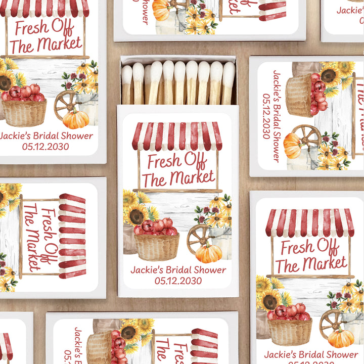 Fall Fresh Off the Market, Bridal Shower Favor Matches (Set of 50)
