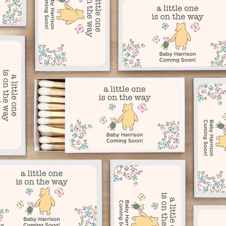 Baby Shower Favor Matches, Winnie the Pooh and Piglet (Set of 50)