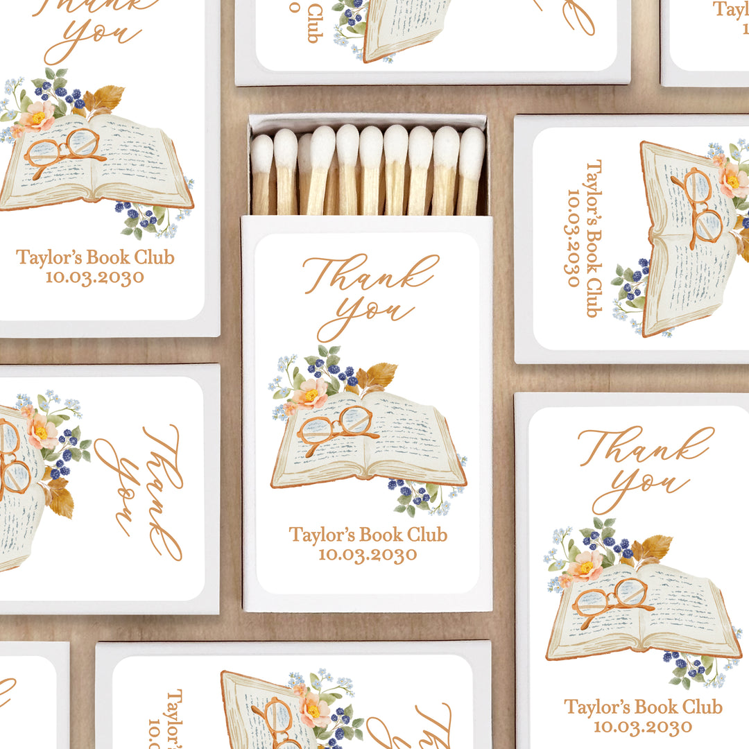 Personalized Wedding Matchboxes, Bridal Shower Favors, The Next Chapter, Our Love Story - Set of 50
