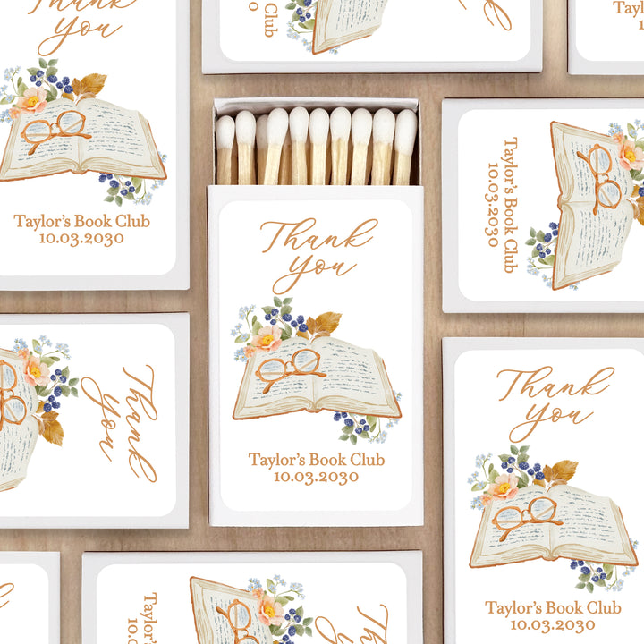 Personalized Wedding Matchboxes, Bridal Shower Favors, The Next Chapter, Our Love Story - Set of 50