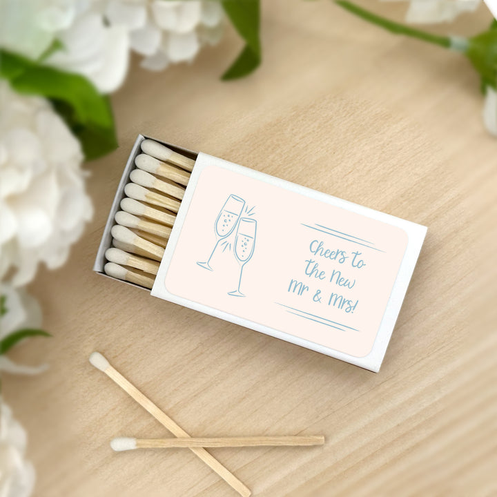 Wedding Favor Matches, Hand Drawn Drink Sketch (Set of 50)