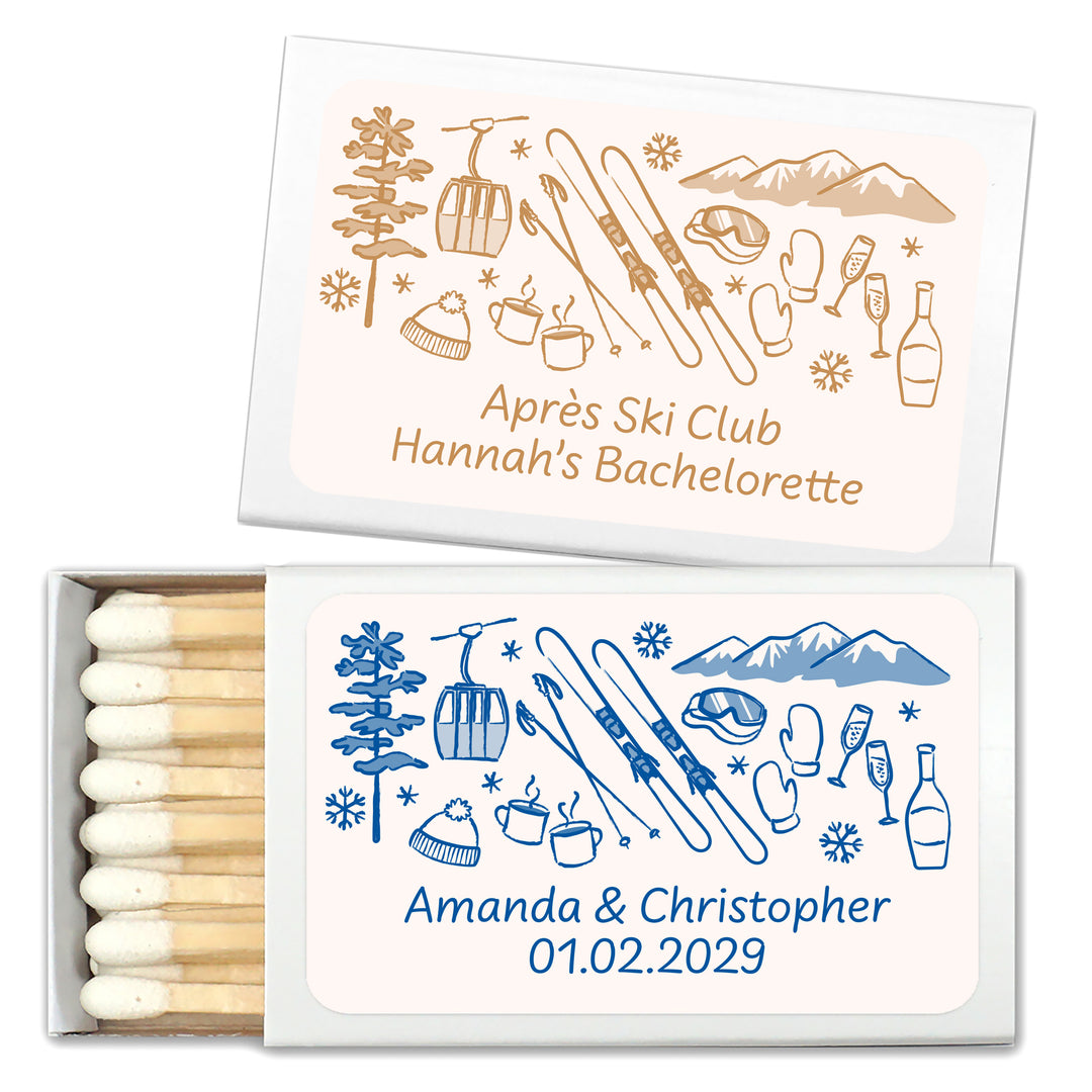 Ski Pattern Sketch Matches - Set of 50